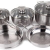 Bộ nồi inox 5 món Fivestar nắp kính