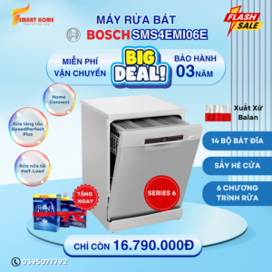 Big deal siêu giảm giá máy rửa bát chính hãng Bosch