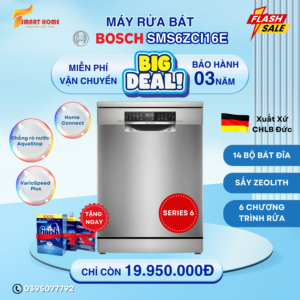 Big deal siêu giảm giá máy rửa bát chính hãng Bosch