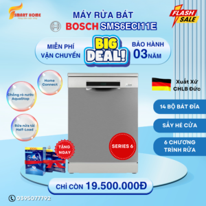 Big deal siêu giảm giá máy rửa bát chính hãng Bosch